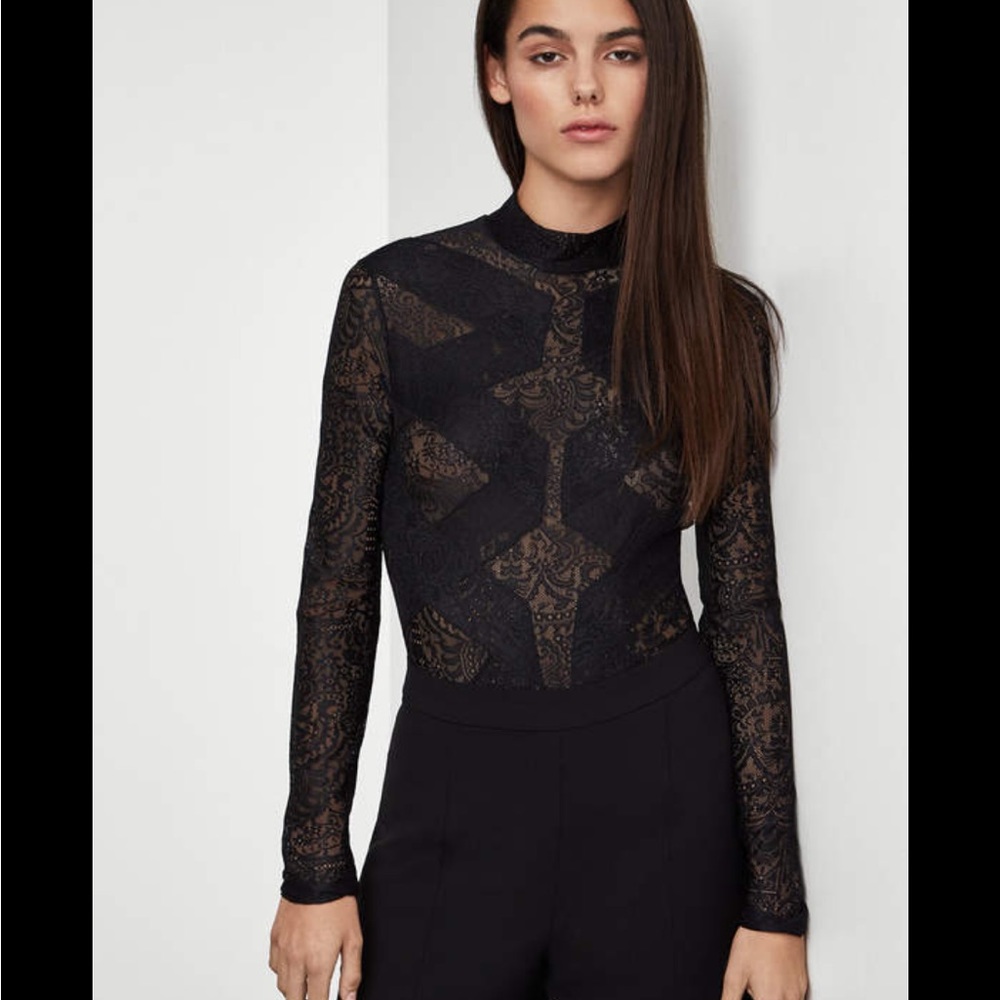 BCBG Blake lace bodysuit